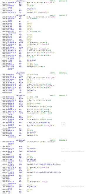 Assembly code of algorithm in 3.dll Image