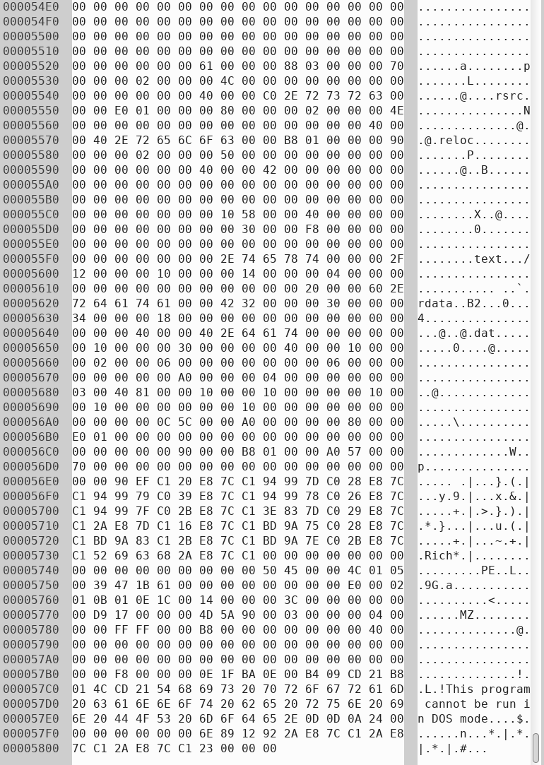 Bottom of 1.bmp viewed in hex editor Image